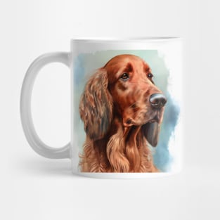 Watercolor Portrait of a Red Irish Setter Mug